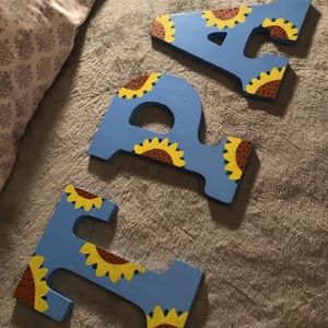 Painted letters